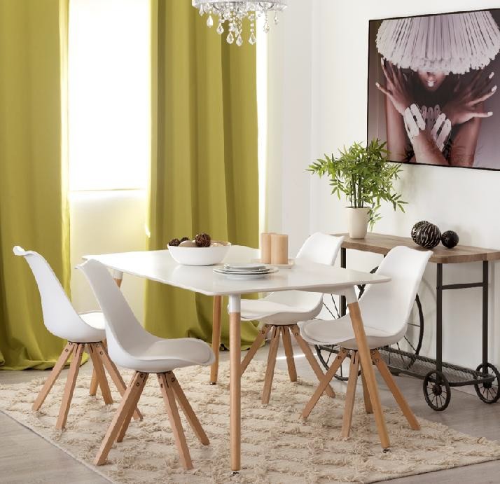mesa crital con silla nordicas mesa crital con silla nordicas