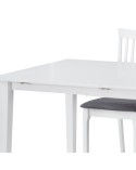 MESA COMEDOR EXTENSIBLE BLANCA LACADA MARBELLA 150X90 CM