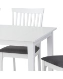 MESA COMEDOR EXTENSIBLE BLANCA LACADA MARBELLA 150X90 CM