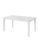 MESA COMEDOR EXTENSIBLE BLANCA LACADA MARBELLA 150X90 CM