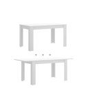 MESA COMEDOR EXTENSIBLE BLANCA, GRIS O NATURAL 140x90cm DANA