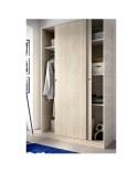 ARMARIO PUERTAS CORREDERAS 120 CM BLANCO BRILLO O NATURAL VICKY