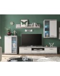 MUEBLE DE SALÓN COLOR CEMENTO Y BLANCO 255 CM OXFORD