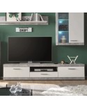 MUEBLE DE SALÓN COLOR CEMENTO Y BLANCO 255 CM OXFORD