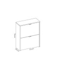 ZAPATERO BLANCO BRILLO 2 PUERTAS BLUES