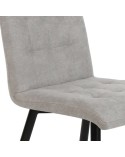 SILLA GRIS CON PATAS NEGRAS IBERIA (PACK 4)