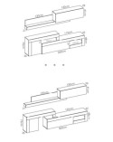 MUEBLE SALON AJUSTABLE DE 260 A 300 CM LEEDS