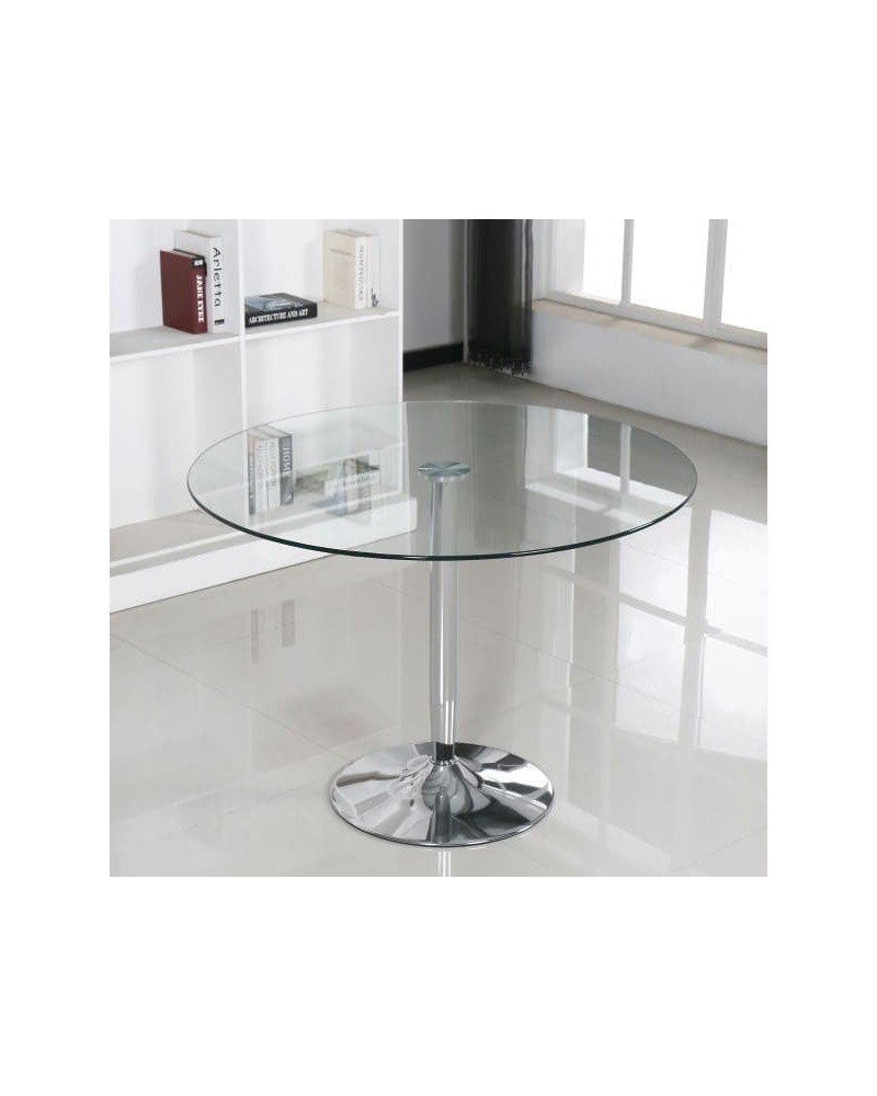 Mesa de cristal redonda Romeo