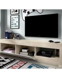 MUEBLE TV BLANCO BRILLO Y NATURAL LEEDS