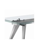 MESA DE COMEDOR EXTENSIBLE DE CRISTAL MALLORCA 160X90 CM