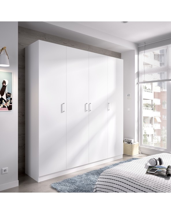 ARMARIO BLANCO O NATURAL  4 PUERTAS 200 CM  BIG