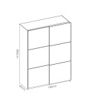 ARMARIO PUERTA CORREDERA 150 CM BLANCO O NATURAL MATT