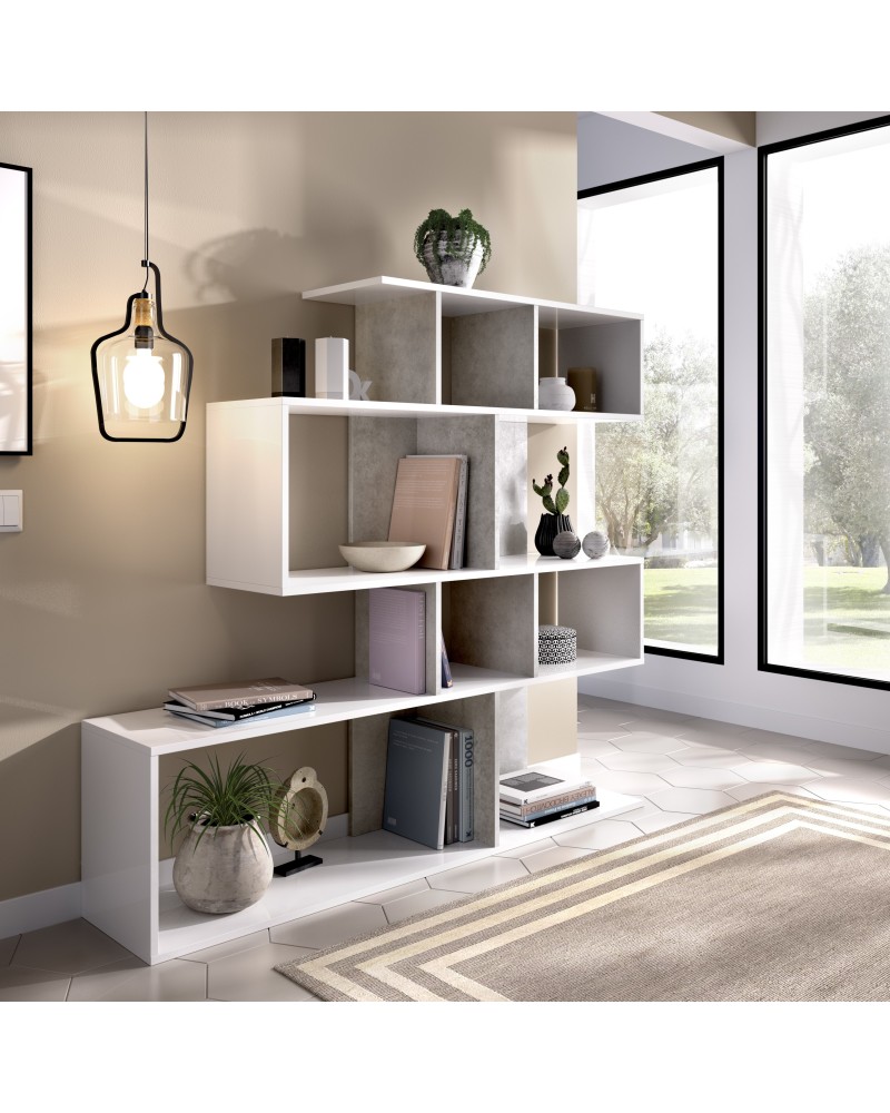 Estantería Librería Blanca 139 cm Loreto - MERKAHOME.COM