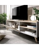 MUEBLE TELEVISIÓN BLANCO Y NATURAL 155CM NENUFAR