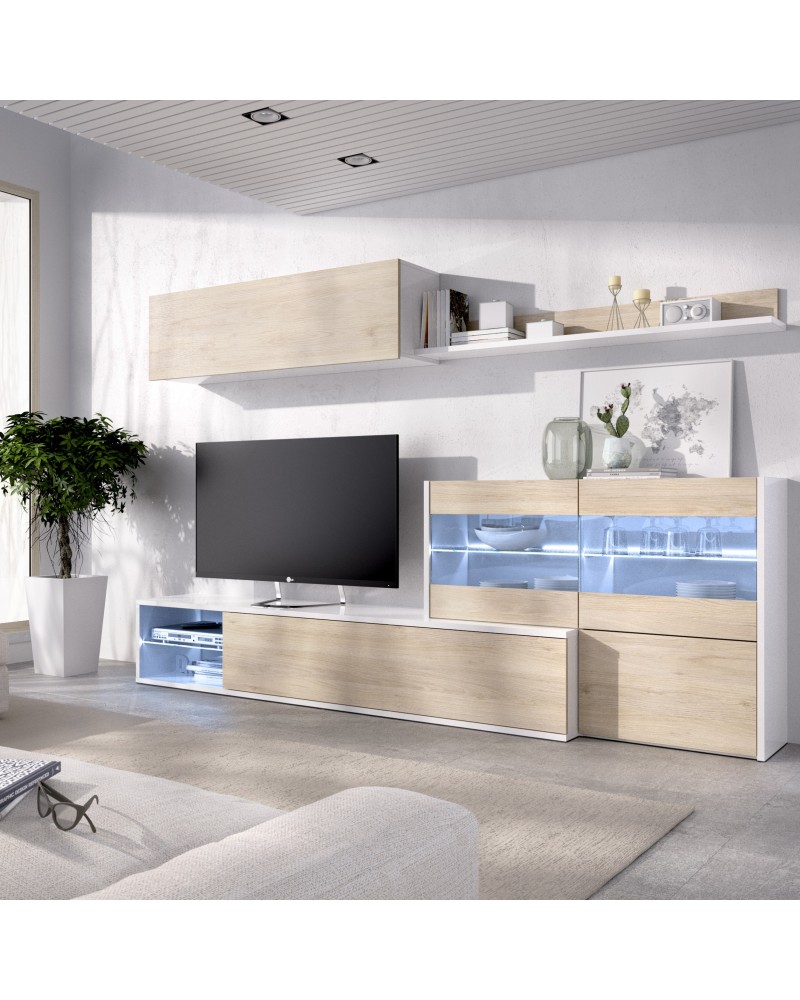 Mueble Salón Blanco 260 cm Maya 