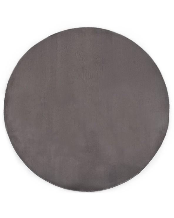 Alfombra redonda pelo sintético gris oscuro 160 cm Platy