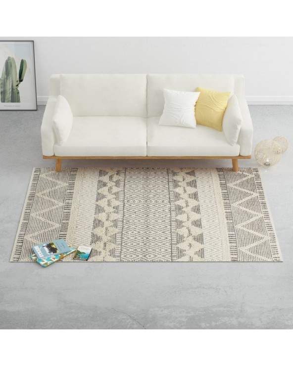 ALFOMBRA DE LANA TEJIDA A MANO 160X230 CM MURI