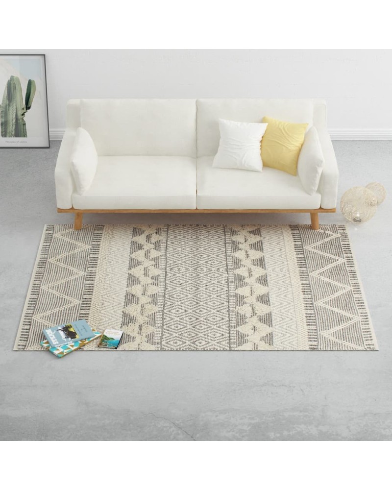 ALFOMBRA DE LANA TEJIDA A MANO 160X230 CM MURI