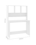 Escritorio con estantería blanco 110 cm Altea