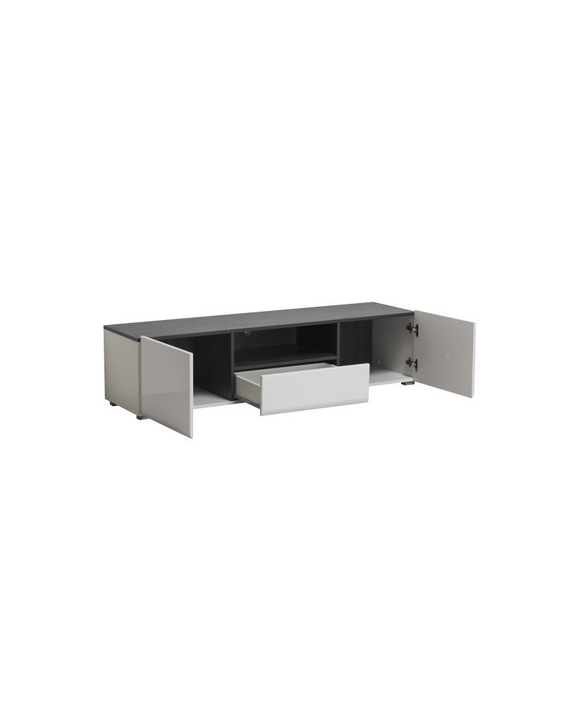 MUEBLE SALÓN BLANCO BRILLO Y EBANO 289 CM VENECIA
