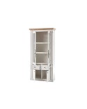 VITRINA ALTA BLANCA CON PUERTAS Y CAJONES 97x203 CM GIBBONS