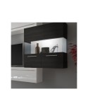 MUEBLE DE SALÓN COLGANTE 265 CM BLANCO Y NEGRO MILÁN