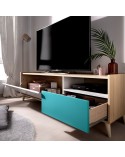 MUEBLE TELEVISIÓN CON PUERTA Y CAJONES 155 CM TOLEDO