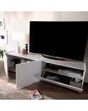 MUEBLE TELEVISION BLANCO Y GRIS 200 CM NIDIA
