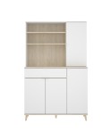 MUEBLE AUXILIAR COCINA BLANCO Y NATURAL 120 CM BAREIN