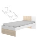 CAMA JUVENIL BLANCO Y NATURAL 90X190 CM DUNIA