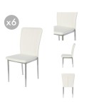 SILLA TAPIZADA BLANCA, MARRÓN O GRIS ÁFRICA (PACK 6 UNIDADES)