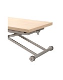 MESA DE CENTRO ELEVABLE HIDRÁULICA EXTENSIBLE ROBLE 100X57 CM ZANZIBAR