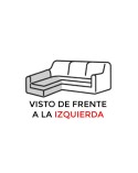 Sofá chaiselongue con arcón beig 300x150 cm Manhattan