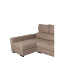 Sofá chaiselongue con arcón beig 300x150 cm Manhattan