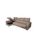 Sofá chaiselongue con arcón beig 300x150 cm Manhattan