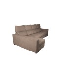 Sofá chaiselongue con arcón beig 300x150 cm Manhattan