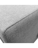 Sofá chaiselongue con arcón y puffs gris 255x150 cm Queens