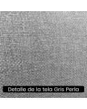 Sofá chaiselongue con arcón y puffs gris 255x150 cm Queens