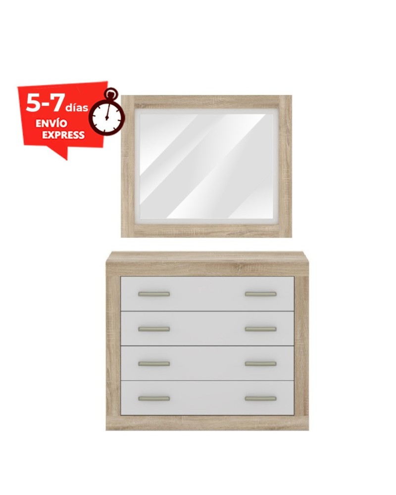 Cómoda blanca para dormitorio, Cómoda barata