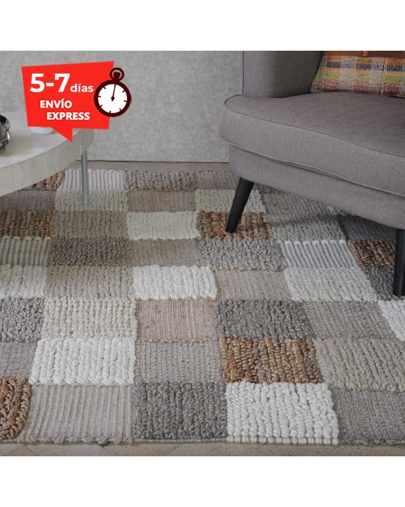 Alfombra de lana Jamal Beige/Gris 160x230 cm - Alfombra natural para  dormitorio y salon en 2023