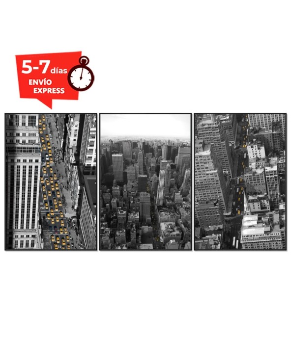 CUADRO NEW YORK  (3 UNIDADES 50X70 CM)