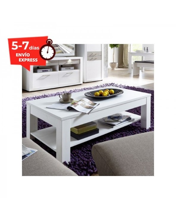 MESA DE CENTRO BLANCA DE 120X65 CM MACA