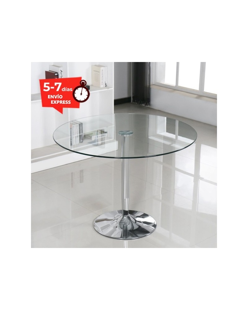 MESA COMEDOR CRISTAL REDONDA ROMEO