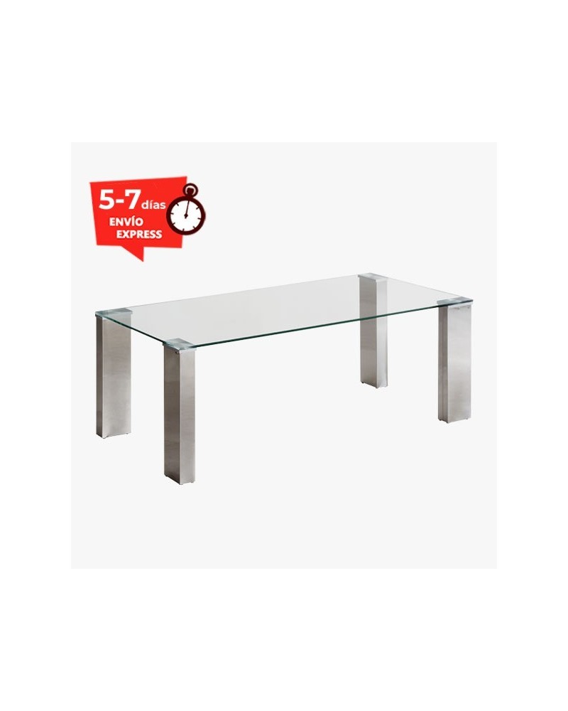 MESA DE CENTRO DE CRISTAL 110X55 CM PALOMA