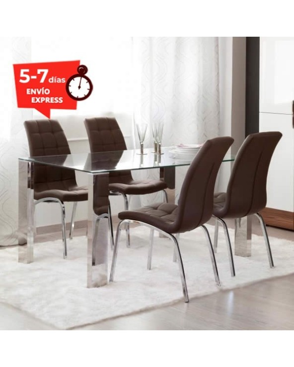 Mesa cristal templado fija comedor Paloma Merkahome