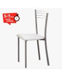 SILLA DE COCINA METÁLICA BLANCA KAYLA