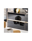 Mueble de TV con cajones roble y cristal negro 188 cm Montecarlo