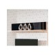 Mueble de salón roble artisan y cristal negro 273 m Montecarlo