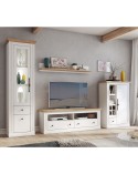 MUEBLE SALÓN BLANCO Y ROBLE 293 CM GIBBONS