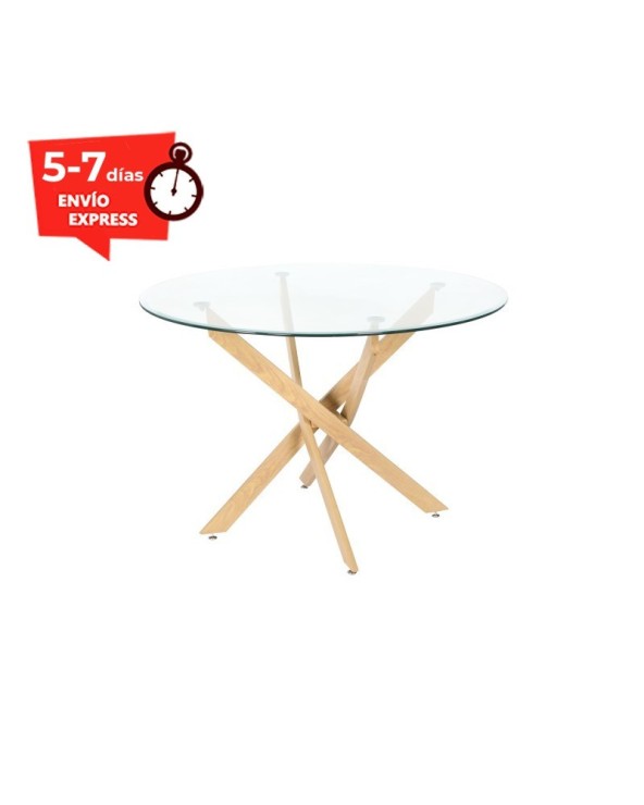 Conjunto Mesa y Sillas Cocina Trenton - MERKAHOME.COM  Mesa comedor cristal,  Mesas de vidrio comedor, Mesas de vidrio